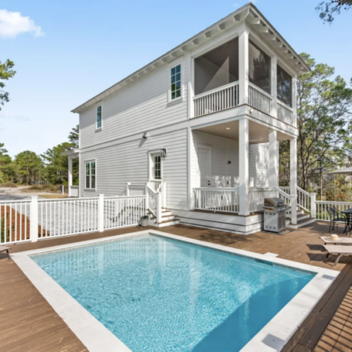 Pool, outdoor dining, gas grill